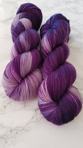 "Shades of Purple" Merino Socks 2ply
