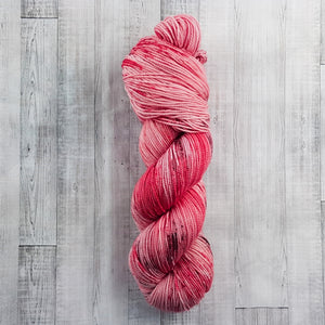 "Pinkish Red" Merino Socks High Twist
